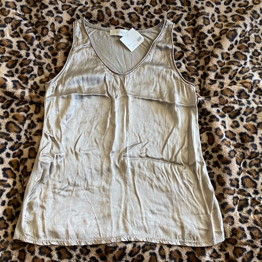 92 west satin tank top